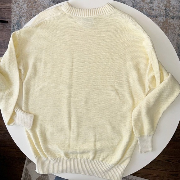 Vintage Sansabelt Golfer Cotton Knit Crewneck Sweater Yellow Men’s XL - Picture 6 of 6